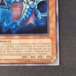 Yugioh TCG - Gladiator Beast Murmillo - TU01-EN015 - LP - Unl - Monster 2009 - Image 3