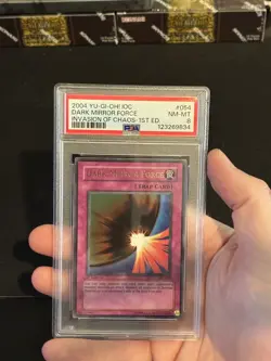 2004 YU-GI-OH! IOC-INVASION OF CHAOS 1ST ED #054 DARK MIRROR FORCE PSA 8 - Image 3
