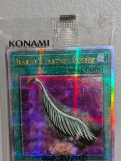 Rare Doube Line Holo Yu-Gi-Oh Harpie's Feather Duster EDC1-EN001 Quarter Century - Image 2