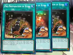 Yugioh Pre-Preparation of Rites X3 Super Rare RA01-EN055 1st NM Playset - Image 1