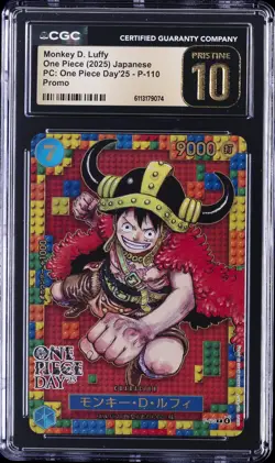 2025 ONE PIECE JPN PC: ONE PIECE DAY '25 - PROMO MONKEY D LUFFY CGC 10 PRISTINE - Image 1