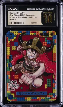 2025 ONE PIECE JPN PC: ONE PIECE DAY '25 - PROMO MONKEY D LUFFY CGC 10 PRISTINE - Image 1