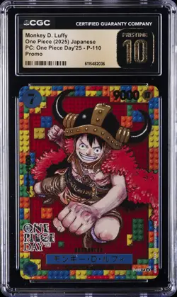 2025 ONE PIECE JPN PROMO CARDS ONE PIECE DAY '25 MONKEY D. LUFFY CGC 10 PRISTINE - Image 1