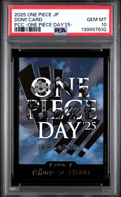 2025 ONE PIECE JPN PREM CARD COLLECTION -ONE PIECE DAY'25- DON!! CARD PSA 10 - Image 1