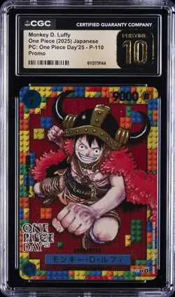 2025 ONE PIECE JPN PC: ONE PIECE DAY '25 PROMO MONKEY D LUFFY CGC 10 PRISTINE - Image 1