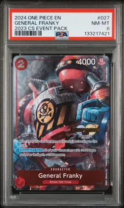 2024 ONE PIECE CHAMP 2023 EVENT PACK #027 GENERAL FRANKY PSA 8 - Image 1