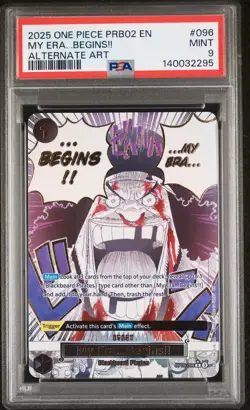 2025 ONE PIECE PRB02 ALTERNATE ART #096 MY ERA...BEGINS!! PSA 9 - Image 1