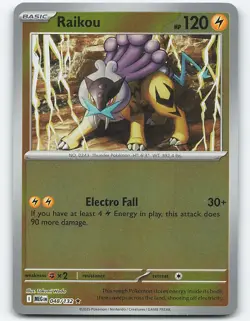 Raikou #048/132 Reverse Holo Pokemon Card ME01: Mega Evolution - Image 1