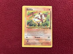 Pokemon MISCUT ERROR Mankey 55/64 Jungle Unlimited Card MP - Image 2