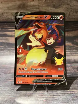 Pokemon TCG Lance's Charizard V SWSH133 Jumbo Card Holo - Image 1