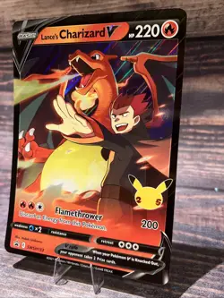 Pokemon TCG Lance's Charizard V SWSH133 Jumbo Card Holo - Image 3