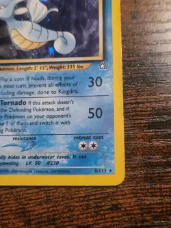 Kingdra 8/111 Neo Genesis Holo Foil Rare Pokemon TCG Card Hp - Image 5