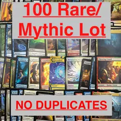 100 Magic: The Gathering Rare/Mythic Card Lot - No Duplicates - Image 1