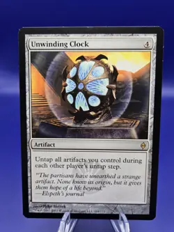 Unwinding Clock - Magic The Gathering New Phyrexia - Lightly Played Regular - Image 1