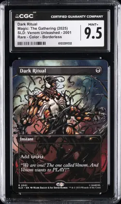 2025 MAGIC: THE GATHERING RARE COLOR BORDERLESS DARK RITUAL CGC 9.5 - Image 1