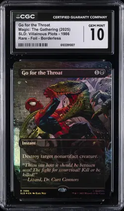 2025 MAGIC: THE GATHERING #1986 GO FOR THE THROAT CGC 10 GEM MINT - Image 1
