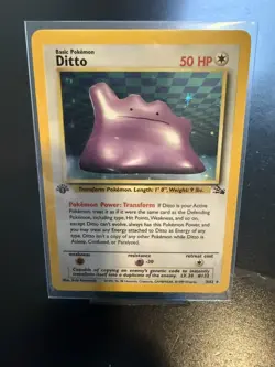 Pokemon TCG German Fossil Ditto 1st Edition Holo Rare 3/62 - Image 3
