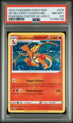 2022 POKEMON SWSH POKEMON CENTER UK SPECIAL DELIVERY CHARIZARD-HOLO PSA 8.5 - Image 1