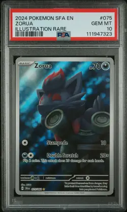 PSA 10 Zorua #075 Pokemon Shrouded Fable English 2024 - Image 1