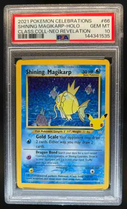 2021 Pokemon Celebrations Shining Magikarp Classic Collection Holo #66/64 PSA 10 - Image 1