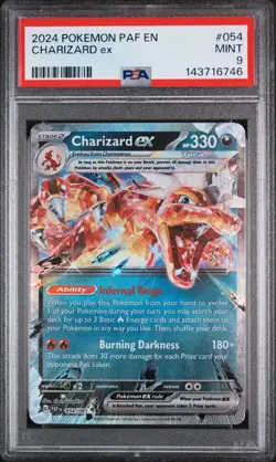 2024 POKEMON PAF EN-PALDEAN FATES #054 CHARIZARD EX PSA 9 - Image 1