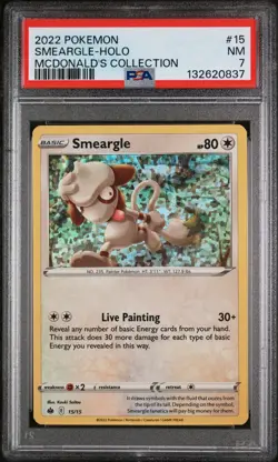2022 POKEMON MCDONALD'S COLLECTION #15 SMEARGLE-HOLO PSA 7 - Image 1