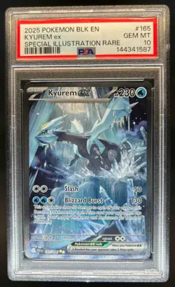 2025 Pokemon Black Bolt Kyurem ex Special Illustration Rare #165/086 PSA 10 - Image 1