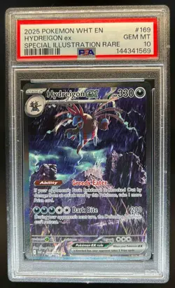 2025 Pokemon White Flare Hydreigon ex Special Illustration Rare #169/086 PSA 10 - Image 1