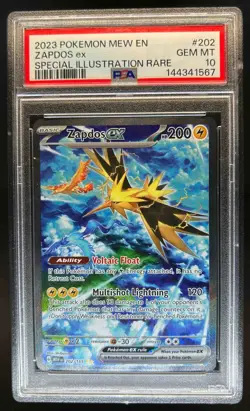 2023 Pokemon SV 151 Zapdos ex Special Illustration Rare #202/165 PSA 10 - Image 1