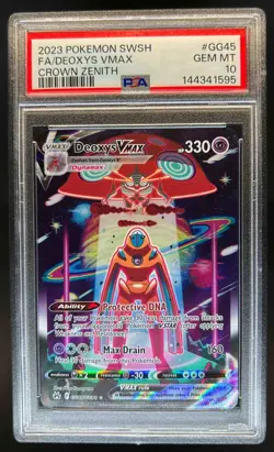 2023 Pokemon SWSH Deoxys VMAX Galarian Gallery Full Art Rare #GG45/GG70 PSA 10 - Image 1