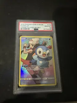 Pokemon 2019 Piplup Full Art Cosmic Eclipse #239 PSA 10 Gem Mint - Image 1