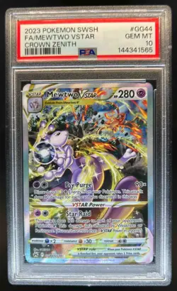 2023 Pokemon SWSH Mewtwo VST Galarian Gallery Full Art Rare #GG44/GG70 PSA 10 - Image 1