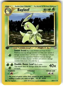 Pokemon TCG Neo Genesis (1st Edition) #029/111 Bayleef (29) LP+ - Image 1
