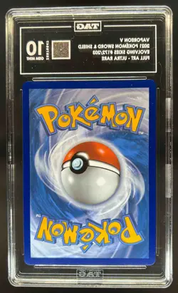 2021 Pokemon SWSH Evolving Skies Vaporeon V Ultra Rare #172/203 TAG 10 - Image 2
