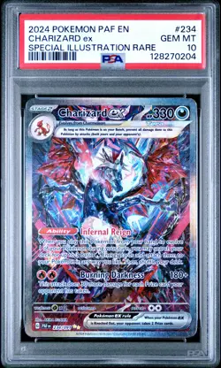 2024 POKEMON PAF EN-PALDEAN FATES SPECIAL ILLUSTRATION RARE CHARIZARD EX PSA 10 - Image 1