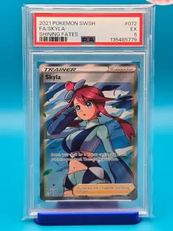 PSA 5 - 2021 POKEMON SWORD & SHIELD SHINING FATES 072 FULL ART/SKYLA - Image 1