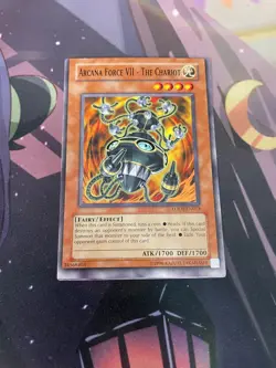 YUGIOH - ARCANA FORCE VII THE CHARIOT - LODT - COMMON - MISCUT/MISPRINT - UNL - Image 1