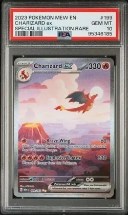 2023 POKEMON MEW EN-151 #199 CHARIZARD ex SPECIAL ILLUSTRATION RARE CARD PSA 10 - Image 1