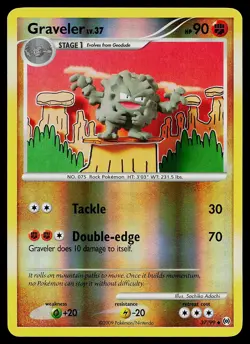 Pokemon Card - Graveler Arceus 37/99 Uncommon Reverse Holo - Image 1