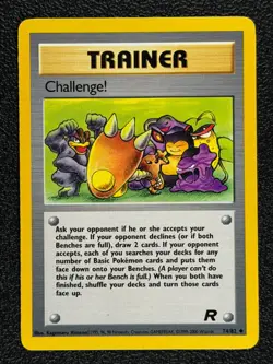 Challenge! 74/82 Base Set Team Rocket Uncommon Pokemon TRAINER Card 2000 NM - Image 1