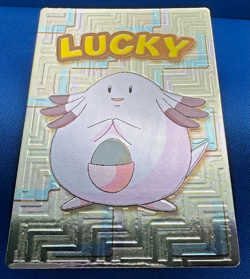 Pokemon Vintage 1999 Japanese Meiji Embossed Foil Promo Card CHANSEY / LUCKY - Image 1
