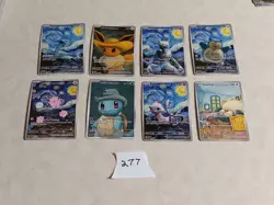 8 Pokemon x Van Gogh Black Star Promo ACG Art Card - read description - Image 1