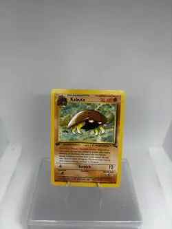 Pokemon TCG Kabuto Fossil 1st Edition Common Card 50/62 Regular - Image 1