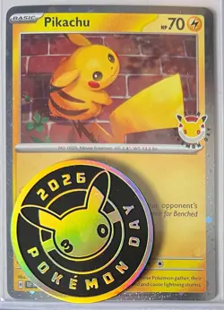 Pokemon Day 2026 Collection - Exclusive Pikachu Foil Promo Card & Coin - Image 3