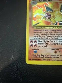 Pokemon TCG Base Set Charizard 4/102 Holo Rare 1999 Unlimited Vintage Card MP - Image 5