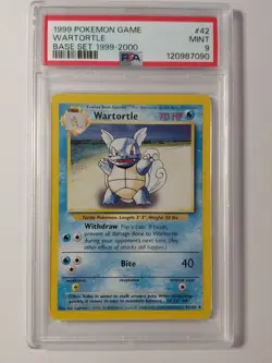 PSA 9 Mint Wartortle Pokemon Card Base Set 1999 Unlimited 42/102 Graded - Image 1