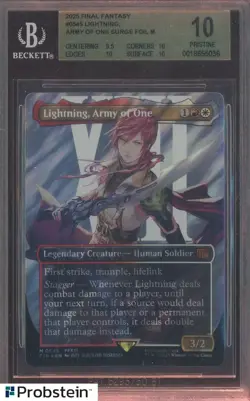 2025 MTG Final Fantasy #0545 Lightning Army of One Surge Foil BGS 10 PRISTINE - Image 1