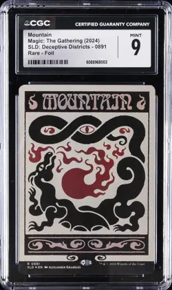 2024 MAGIC: THE GATHERING SLD DECEPTIVE DISTRICTS #0891 MOUNTAIN CGC 9 - Image 1