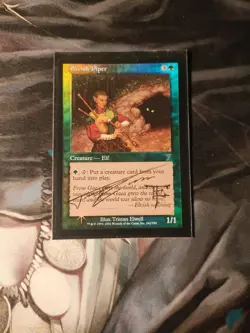 Elvish Piper 7th Edition Foil RARE SIGNED MTG - Image 1