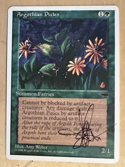 MTG ARTIST PROOF WB Argothian Pixies AP Time Walk Sketch Art Amy WEBER - Image 2